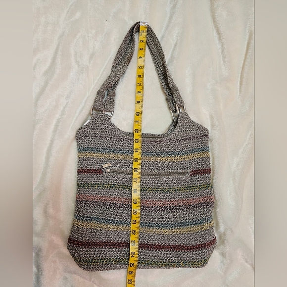 The Sak Woven Hobo Tote Multicolor Large Handbag Purse Women's Beach Gypsy Boho - Picture 13 of 14